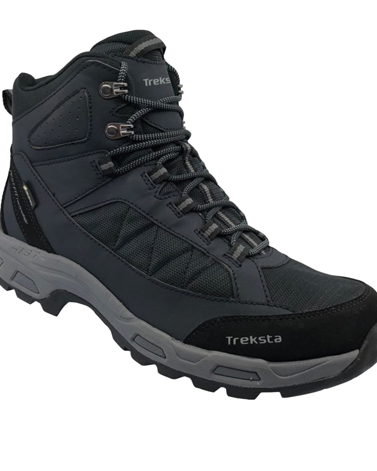 Treksta Truro black waterproof Gore-Tex mid walking boot, side view