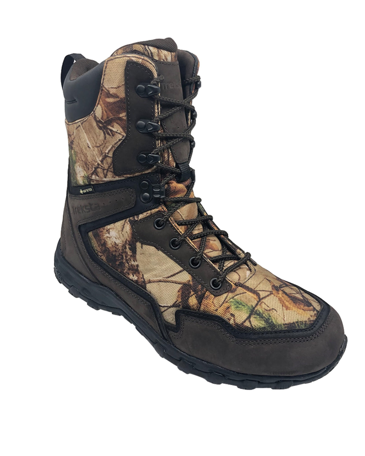 Treksta Hereford 9" camo waterproof Gore-Tex hunting boot, side view