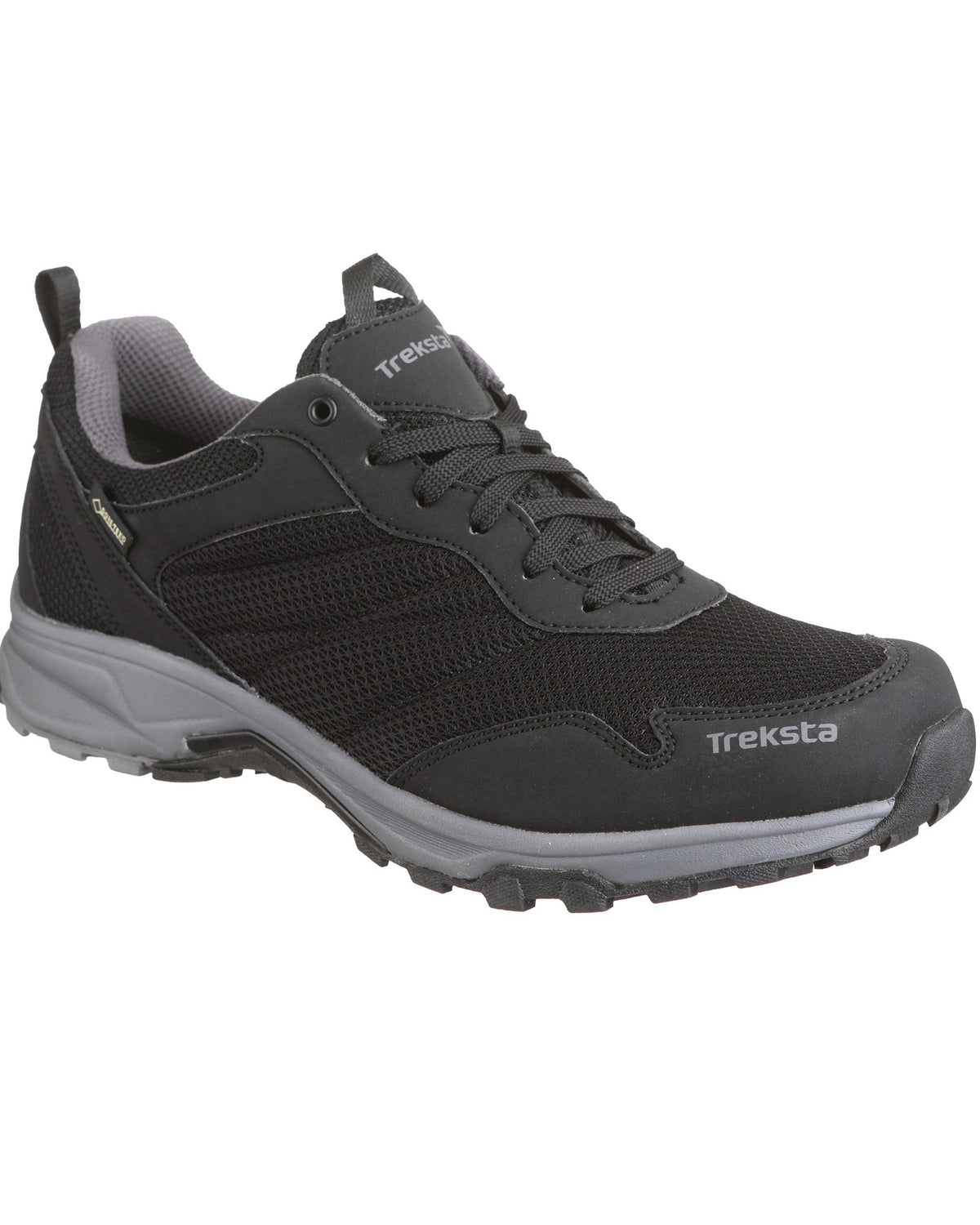Treksta Ryton black waterproof Gore-Tex lace-up low walking shoe, side view